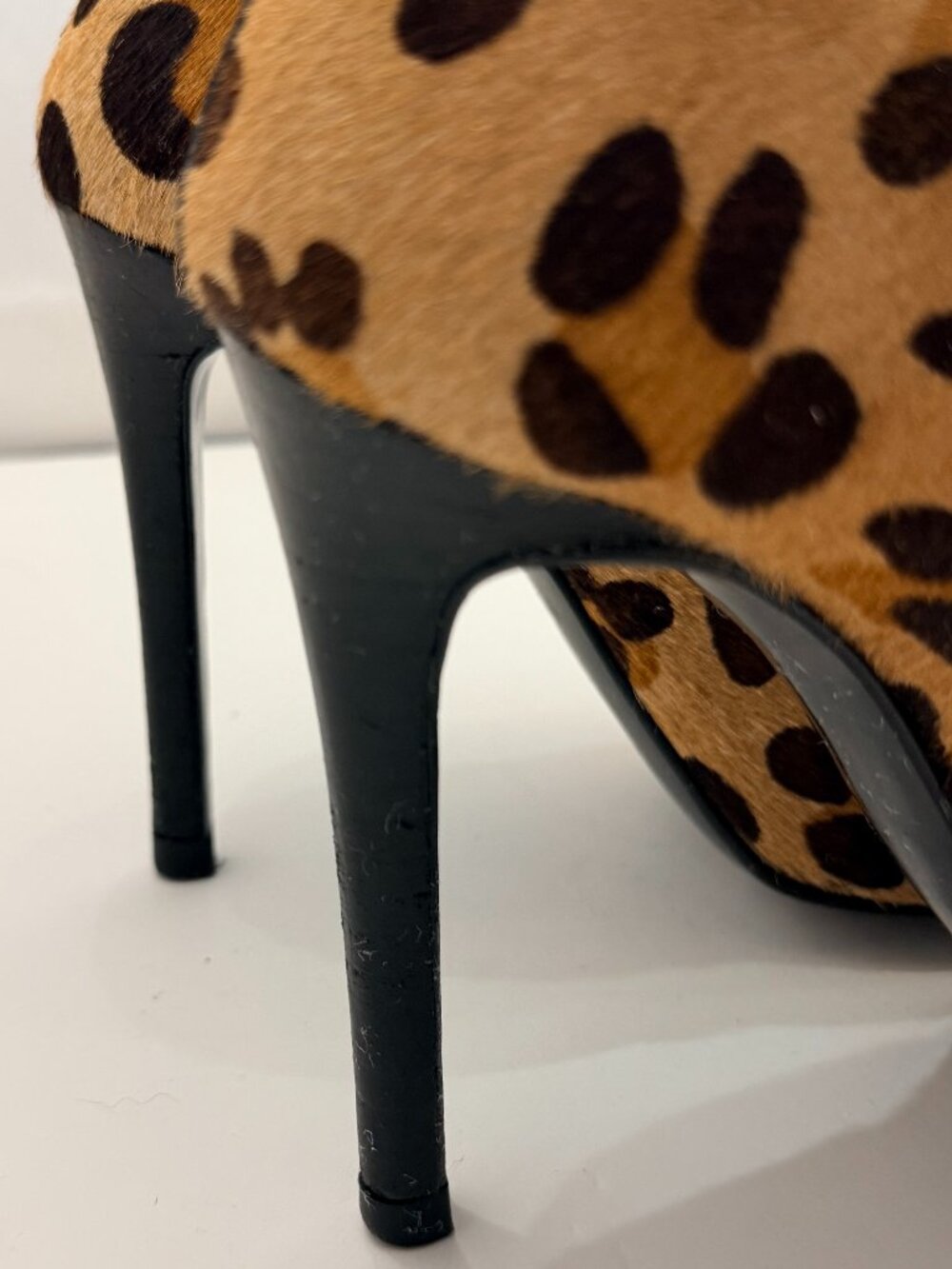 Zara Woman Cruise Collection Leopard Print Calf Hair Ankle Booties - Size 6-1/2 - Picture 4 of 9